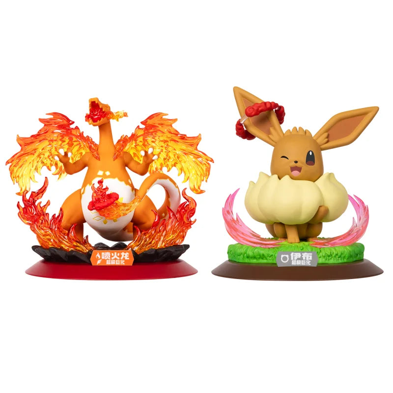 Pokemon Anime Action Figures Super Giant Charizard Eevee Genuine Collecting Figurines Pocket Monster Home Decorations Toys Gift