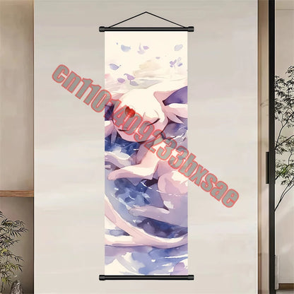 Japanese Classic Cartoon Anime Pokemon Pikachu, Psyduck High-quality Art Scroll Painting Suitable for Living Room Decor Gifts