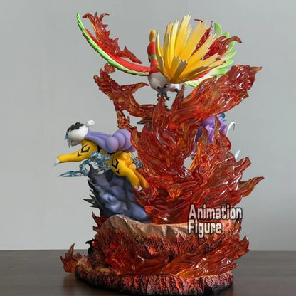 38cm Anime Pokemon Figure Raikou/Suicune/Entei/Ho-Oh Action Figures Pvc Collection Model Toys for Children Gifts