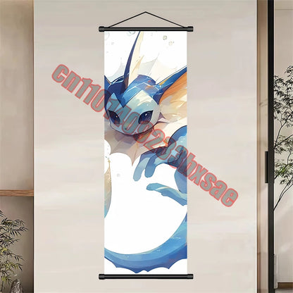 Japanese Classic Cartoon Anime Pokemon Pikachu, Psyduck High-quality Art Scroll Painting Suitable for Living Room Decor Gifts