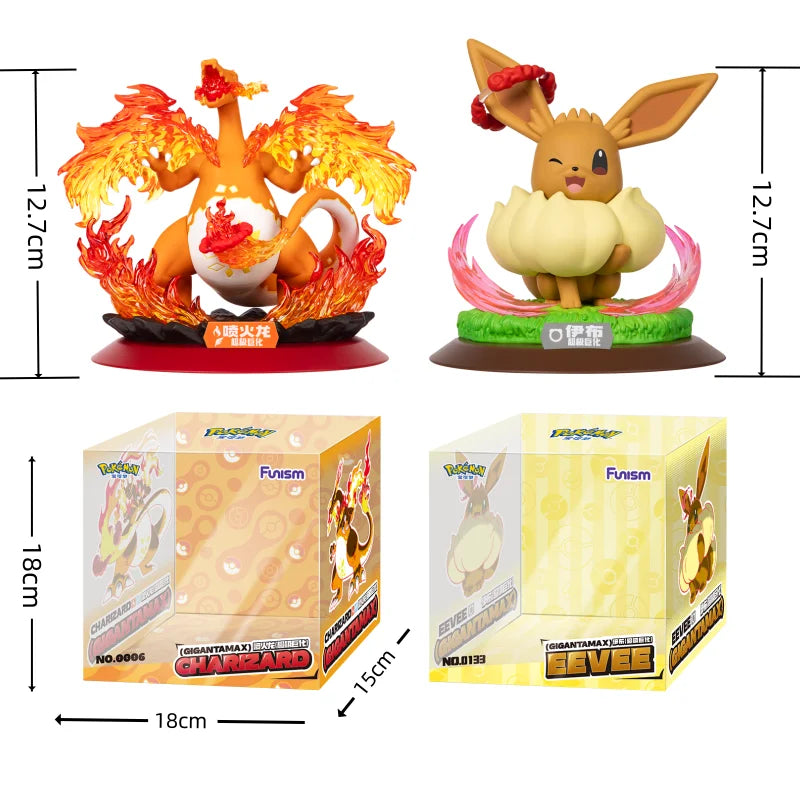 Pokemon Anime Action Figures Super Giant Charizard Eevee Genuine Collecting Figurines Pocket Monster Home Decorations Toys Gift
