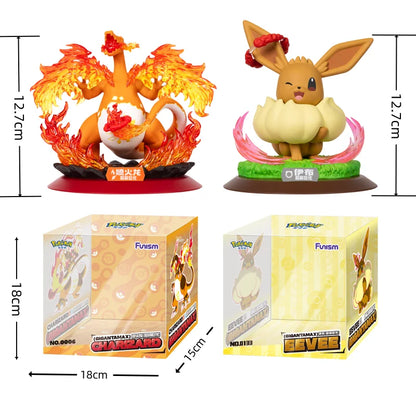 Pokemon Anime Action Figures Super Giant Charizard Eevee Genuine Collecting Figurines Pocket Monster Home Decorations Toys Gift