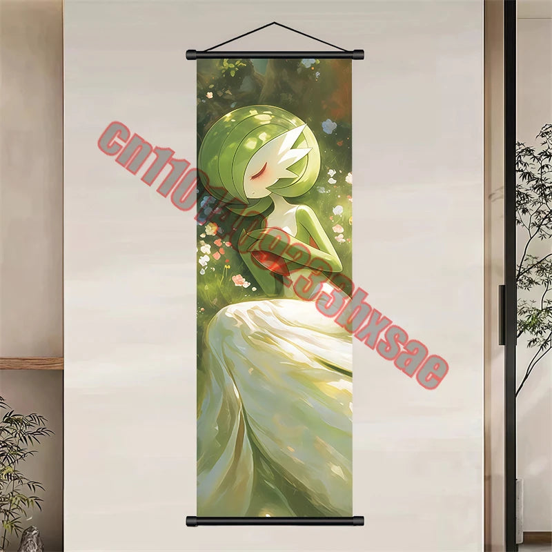 Japanese Classic Cartoon Anime Pokemon Pikachu, Psyduck High-quality Art Scroll Painting Suitable for Living Room Decor Gifts