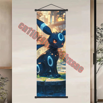 Japanese Classic Cartoon Anime Pokemon Pikachu, Psyduck High-quality Art Scroll Painting Suitable for Living Room Decor Gifts