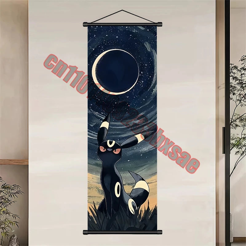 Japanese Classic Cartoon Anime Pokemon Pikachu, Psyduck High-quality Art Scroll Painting Suitable for Living Room Decor Gifts