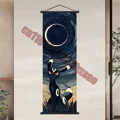 Japanese Classic Cartoon Anime Pokemon Pikachu, Psyduck High-quality Art Scroll Painting Suitable for Living Room Decor Gifts